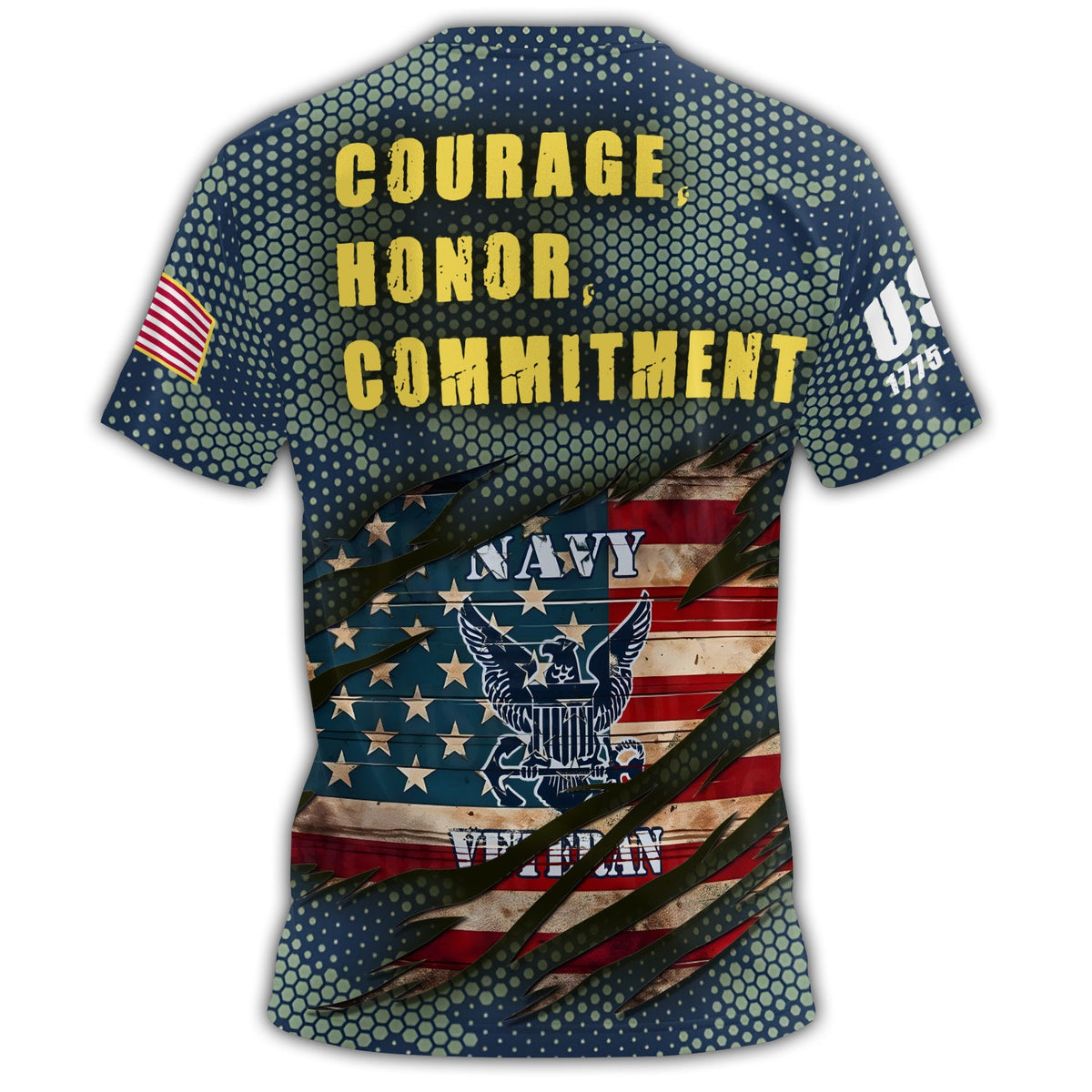 U.S. Navy Veteran Defender All-over Print T-Shirt product image 3