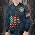 U.S. Navy Pride Runs Deep All-over Print Bomber Jacket product image 1