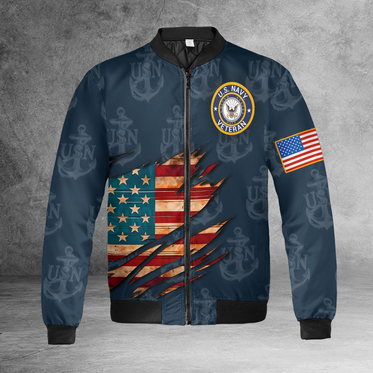 U.S. Navy Pride Runs Deep All-over Print Bomber Jacket product image 6