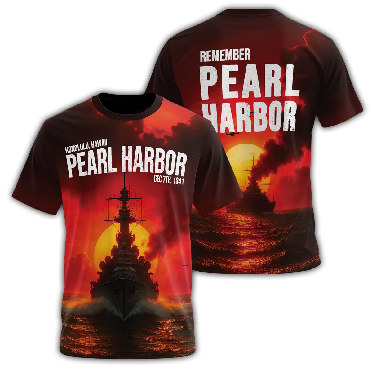 Honoring the Legacy of Pearl Harbor All-over Print T-Shirt product image 1