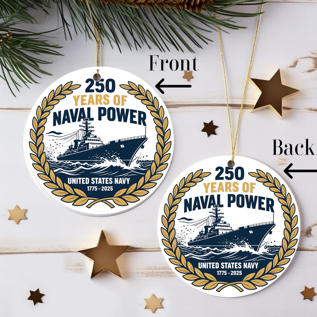 Navy 250 Years of Service Ornament