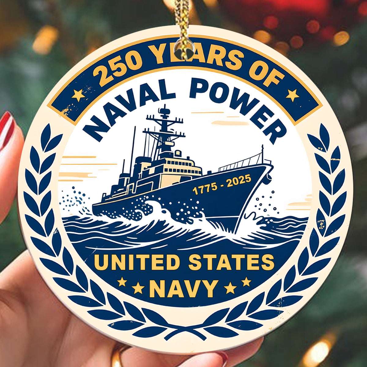 U.S. Navy 250 Years of Service Ornament