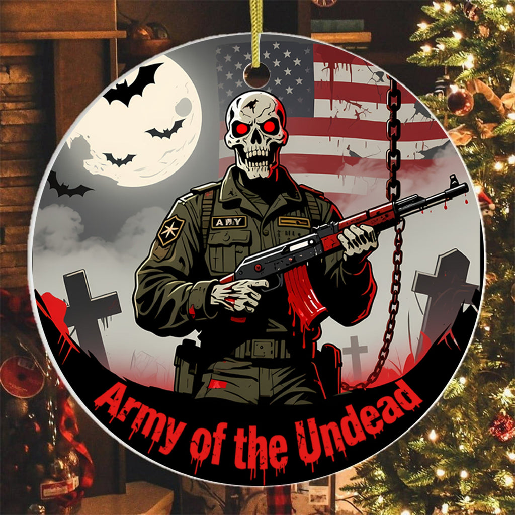 Army Veteran Patriotic Halloween Ornament