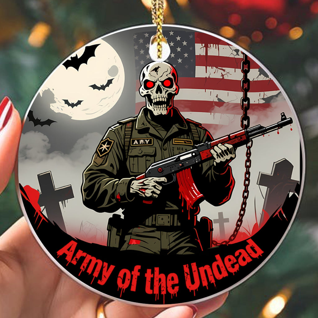 Army Veteran Patriotic Halloween Ornament