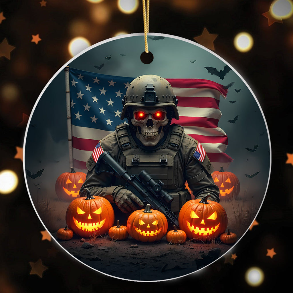 US Army Veteran Halloween Ornament