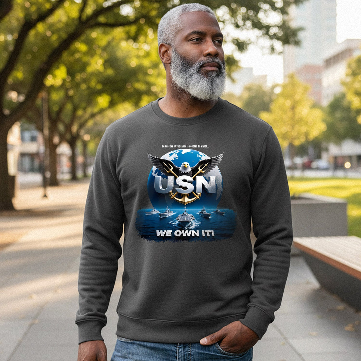70 Percent of the Earth Is Covered by Water USN We Own It product image 4