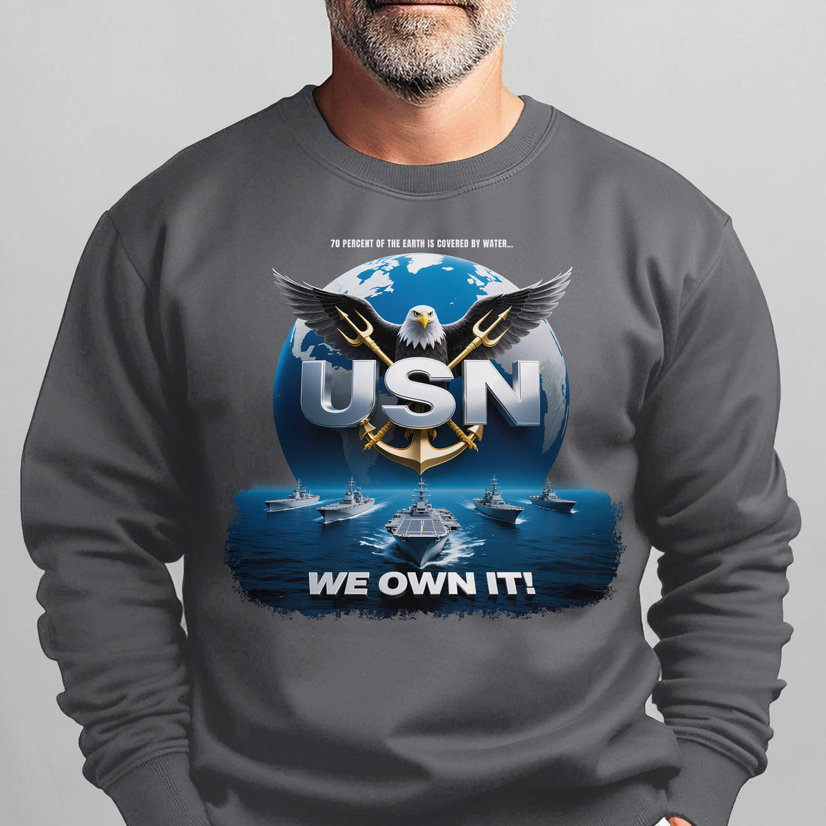 70 Percent of the Earth Is Covered by Water USN We Own It product image 9