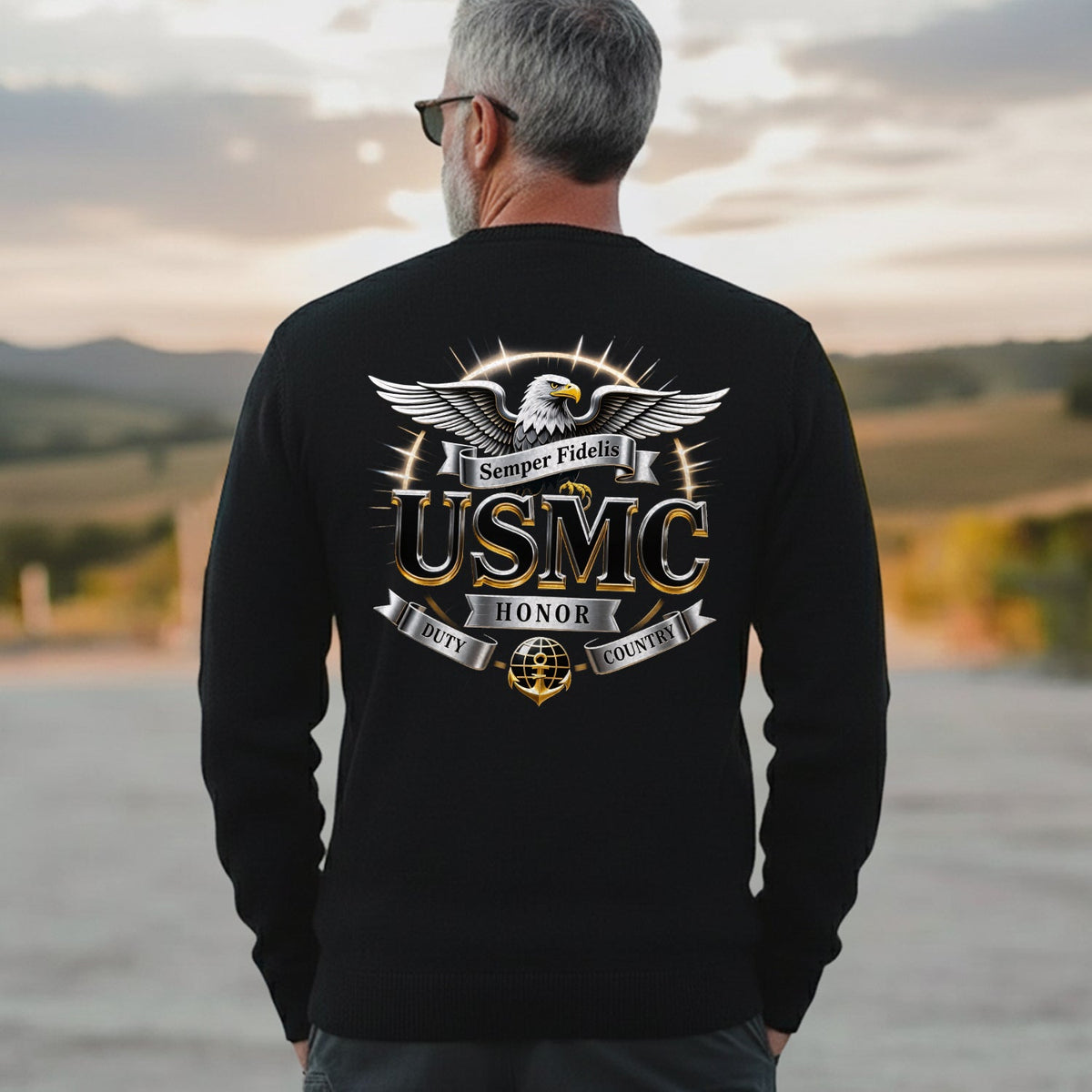 Semper Fidelis USMC Duty Honor Country Sweatshirt product image 3