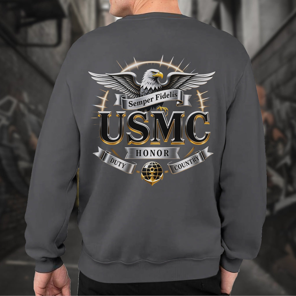 Semper Fidelis USMC Duty Honor Country Sweatshirt product image 9