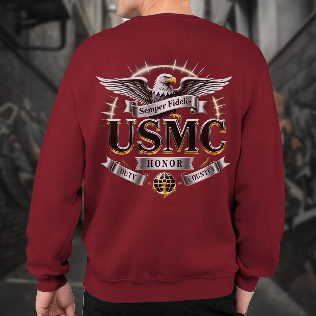 Semper Fidelis USMC Duty Honor Country Sweatshirt product image 12