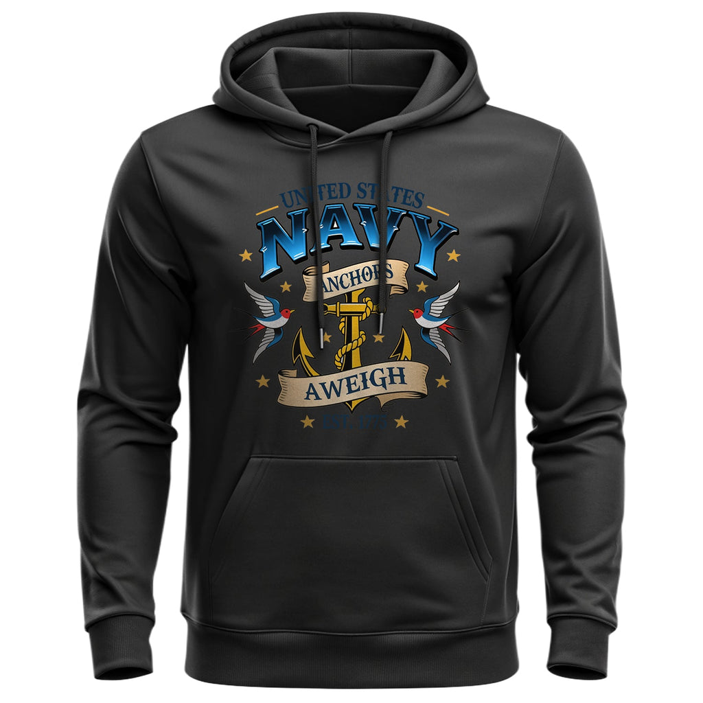 United States Navy Est 1775 Anchors Aweigh Hoodie product image 1