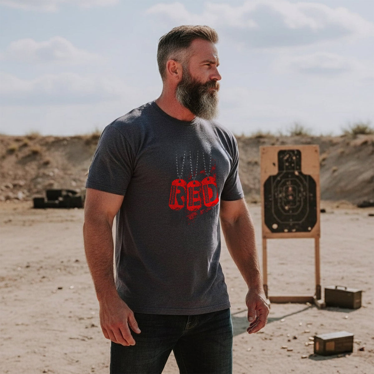 RED Remember Everyone Deployed Proud US T-Shirt product image 3