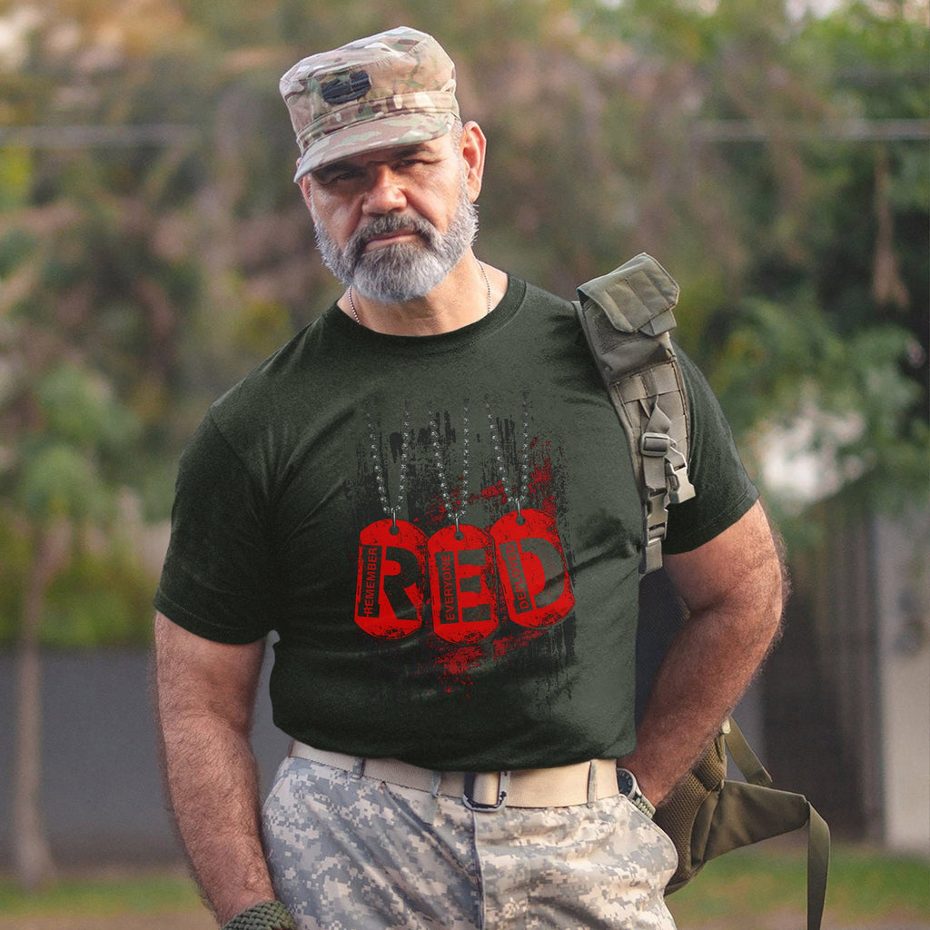 RED Remember Everyone Deployed Proud US T-Shirt product image 7