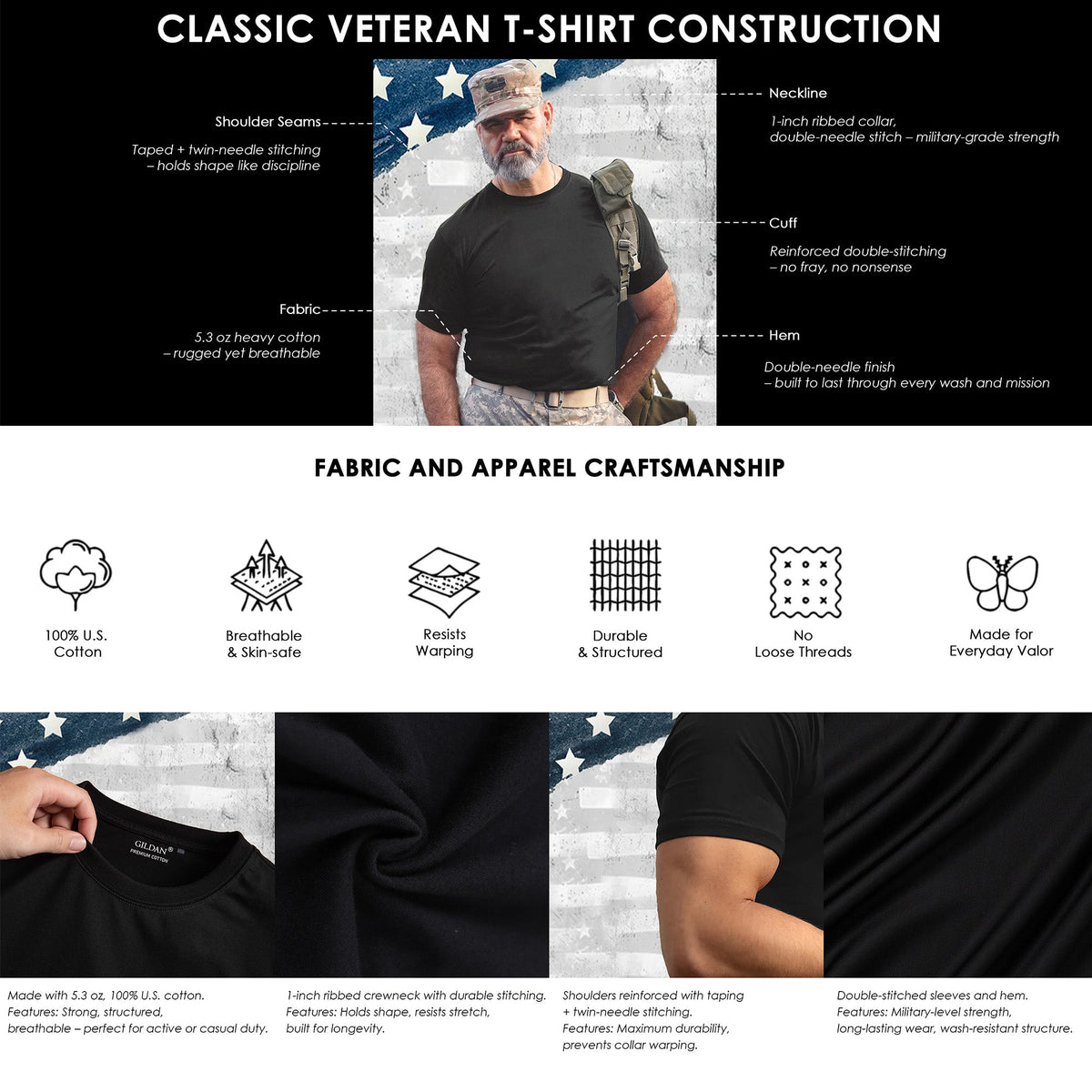 American Blood Warrior Fierce T-Shirt product image 5