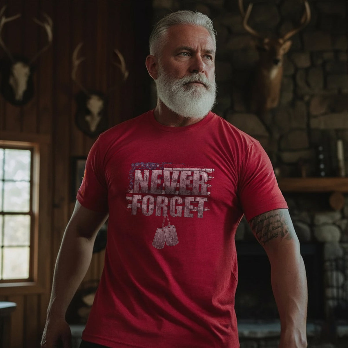 Never Forget One Soldier Flag T-Shirt product image 2