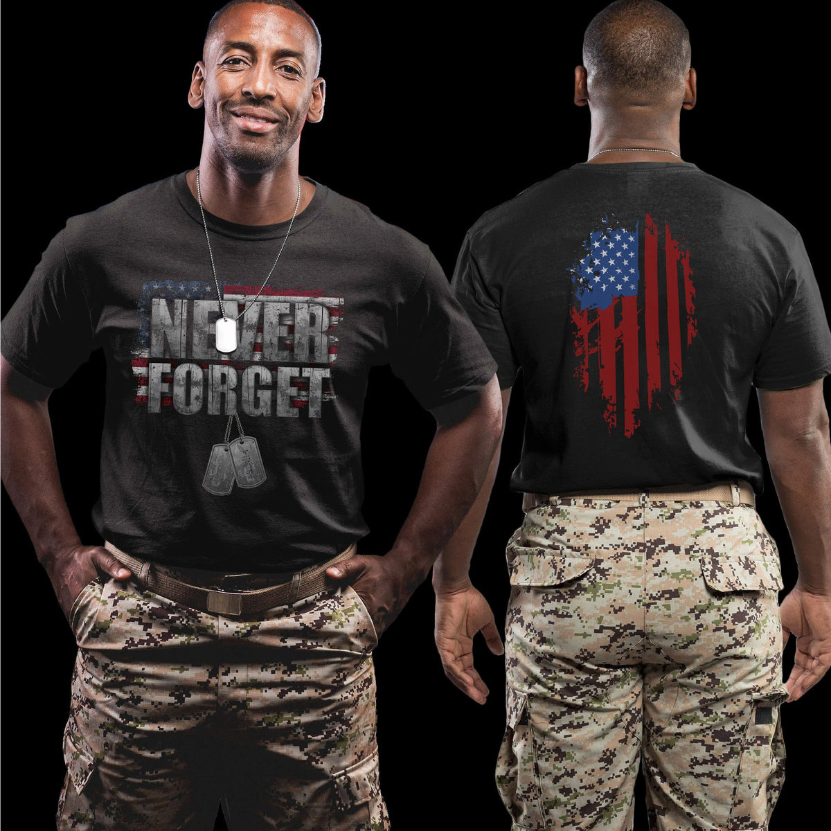 Never Forget One Soldier Flag T-Shirt product image 12