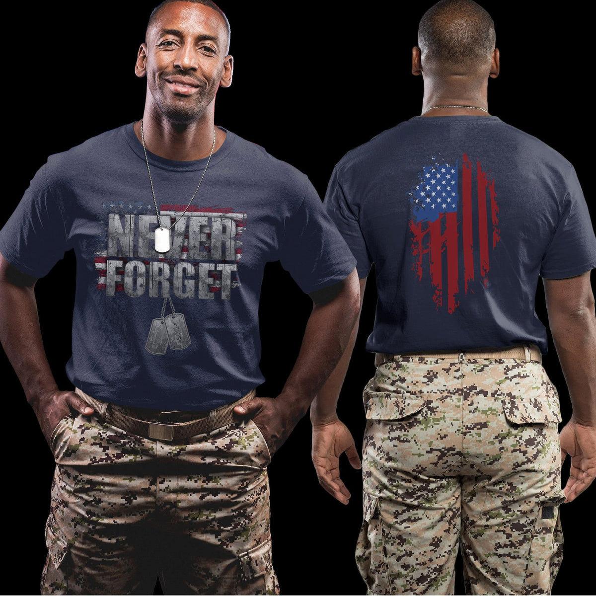 Never Forget One Soldier Flag T-Shirt product image 14
