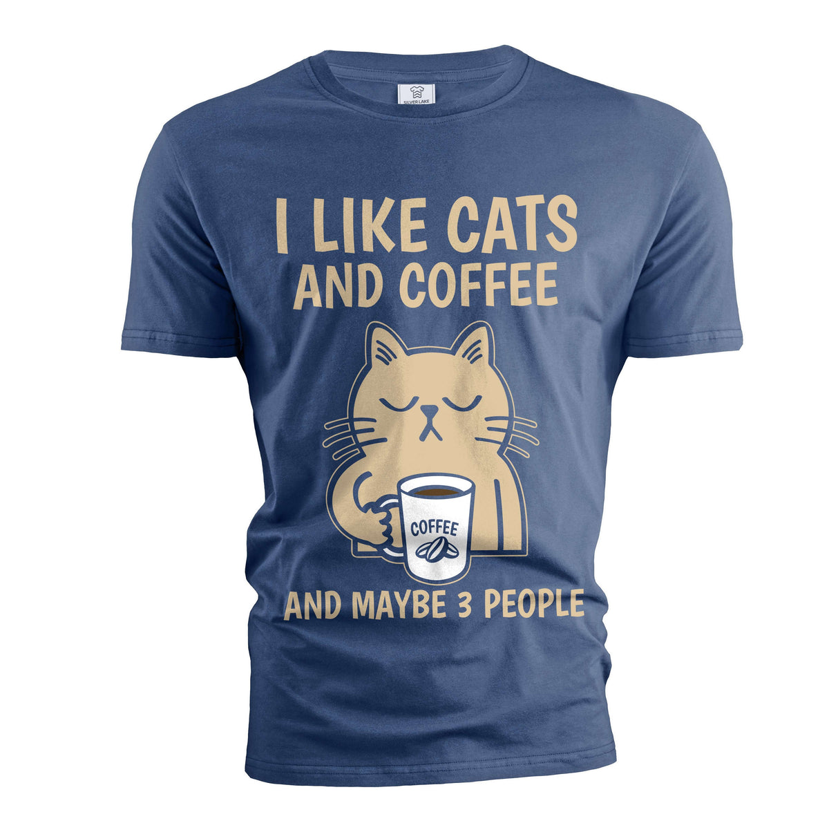 Funny Coffee and Cats T-shirt I like maybe 3 people product image 3