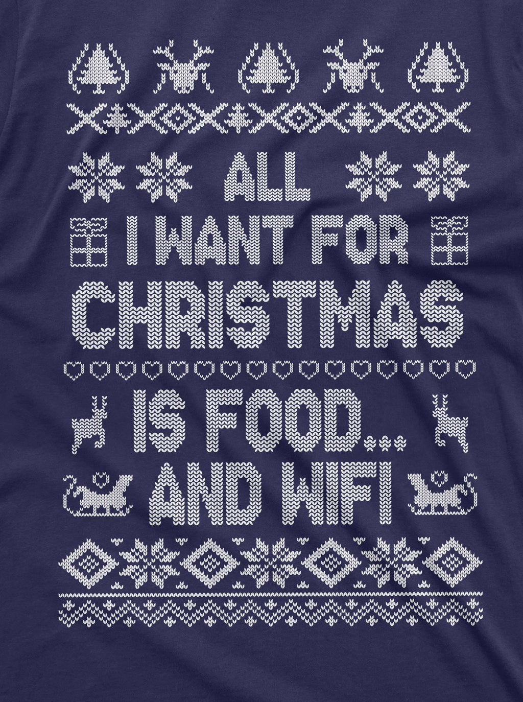 Men's Funny Christmas Food and WIFI T-shirt gift humorous product image 1
