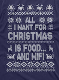 Men's Funny Christmas Food and WIFI T-shirt gift humorous product image 1