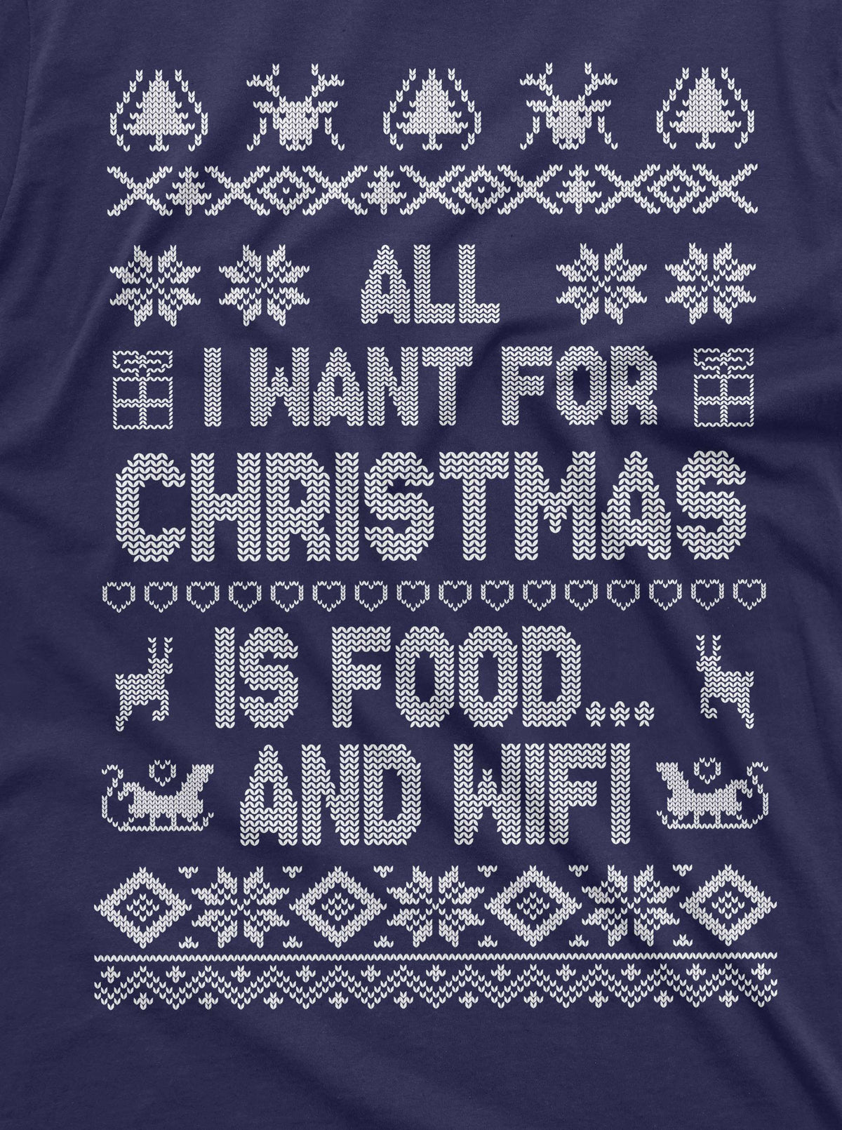 Men's Funny Christmas Food and WIFI T-shirt gift humorous product image 1