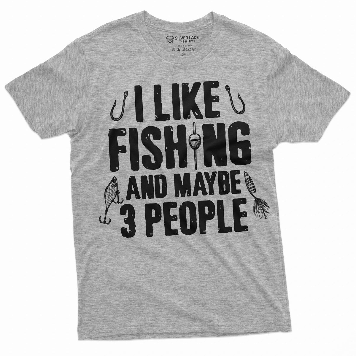 Men's I like fishing and maybe 3 people T-shirt grandpa dad product image 5