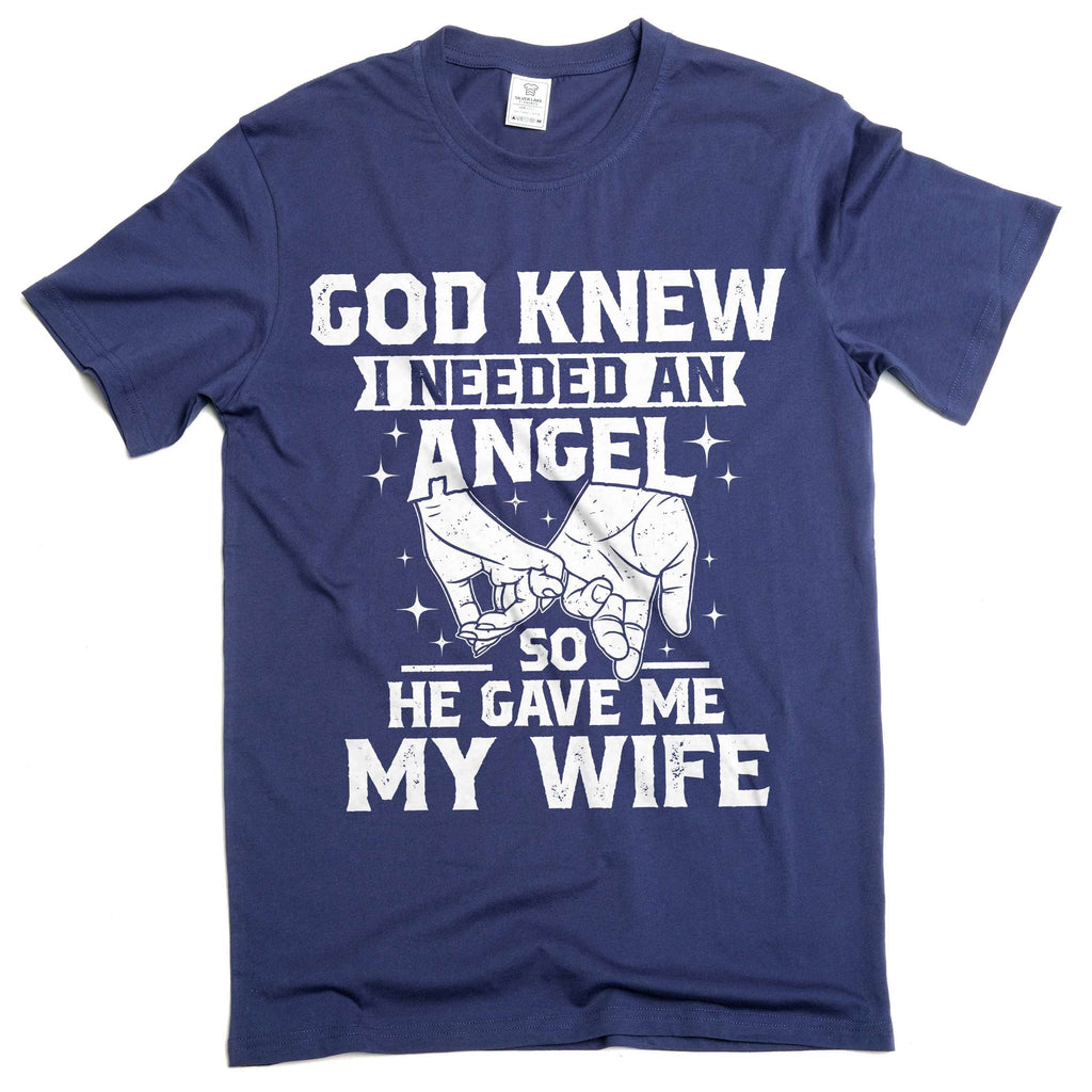 Men's Husband T-shirt Angel Wife Tee Shirts Family Cute product image 3