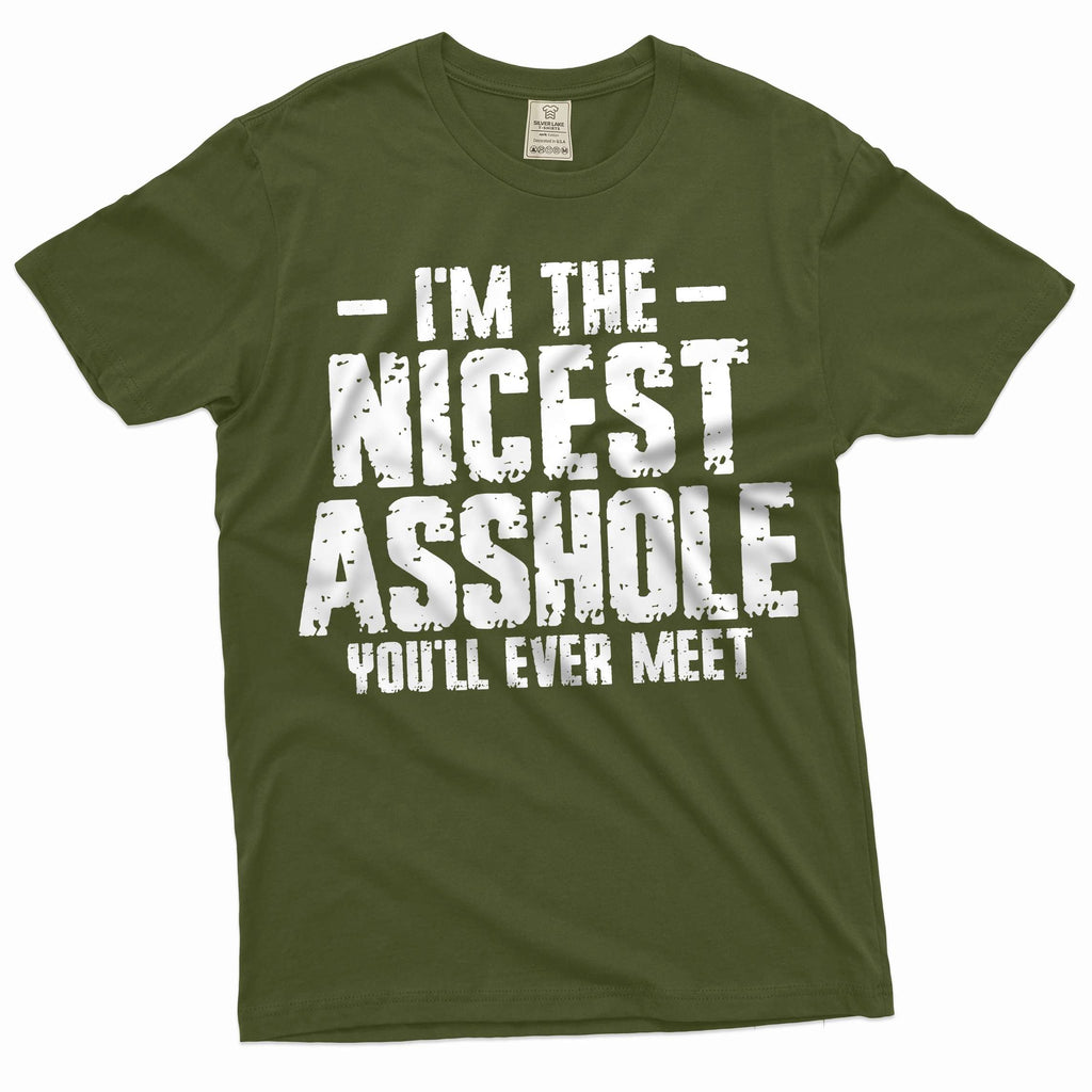 Men's Funny nicest ahole T-shirt humorous tee shirt gift product image 3