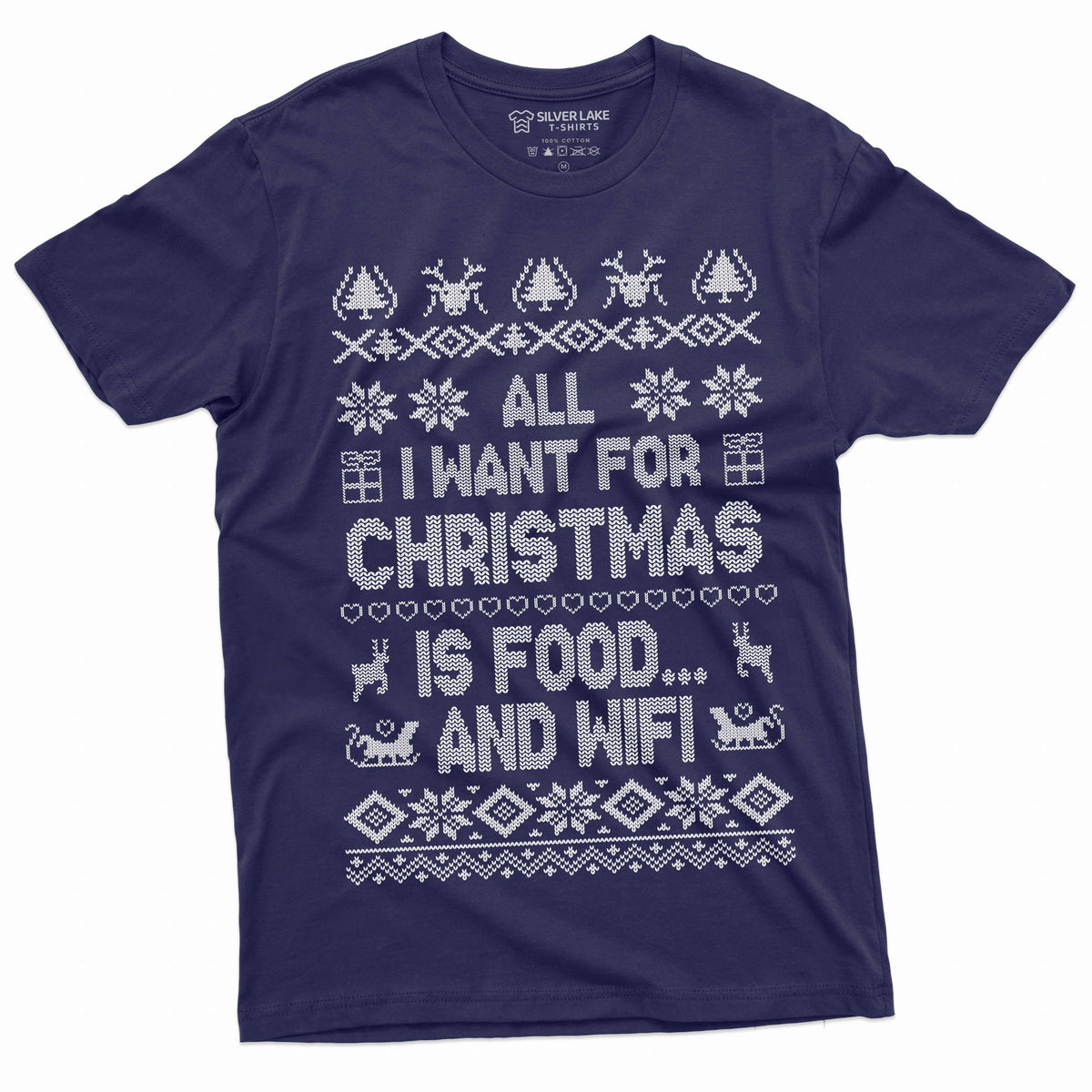 Men's Funny Christmas Food and WIFI T-shirt gift humorous product image 3
