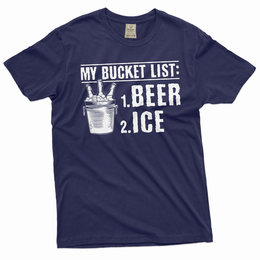 Men's funny papa grandpa T-shirt bucket list beer ice tee product image 3