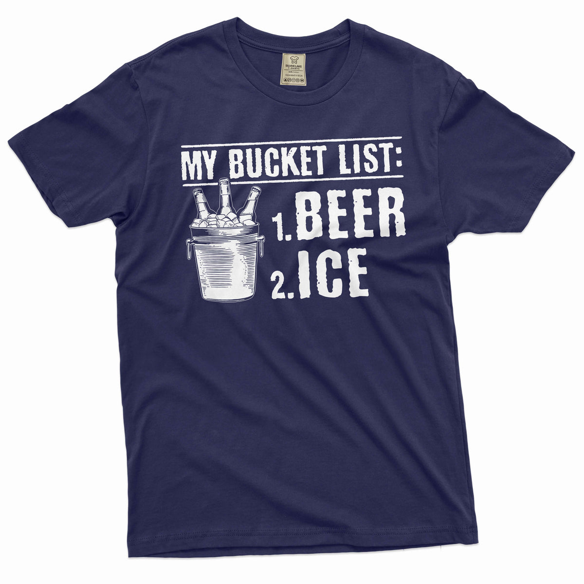 Men's funny papa grandpa T-shirt bucket list beer ice tee product image 3