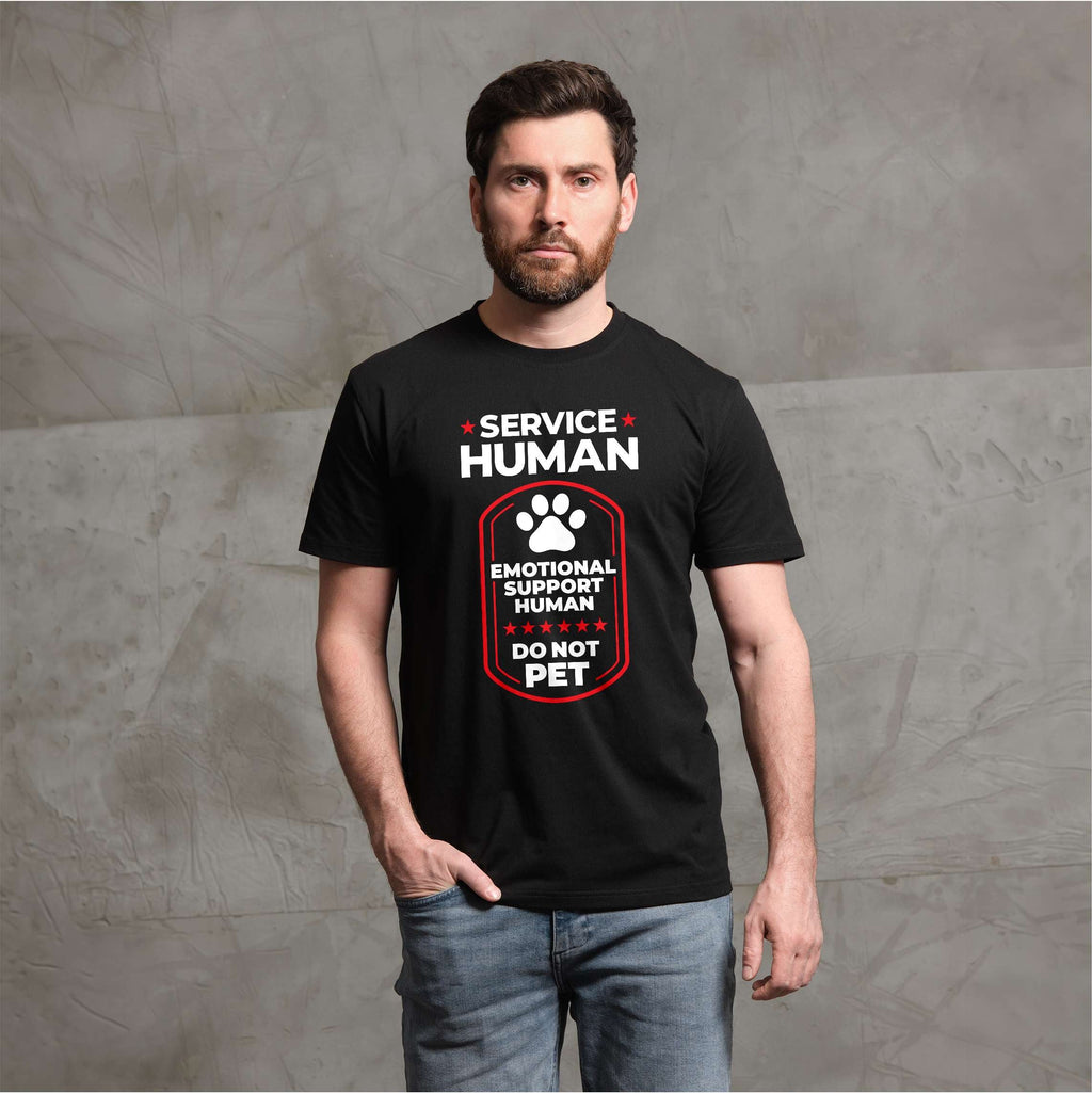 Men's Service Human Shirt Emotional Support Tee Funny product image 2