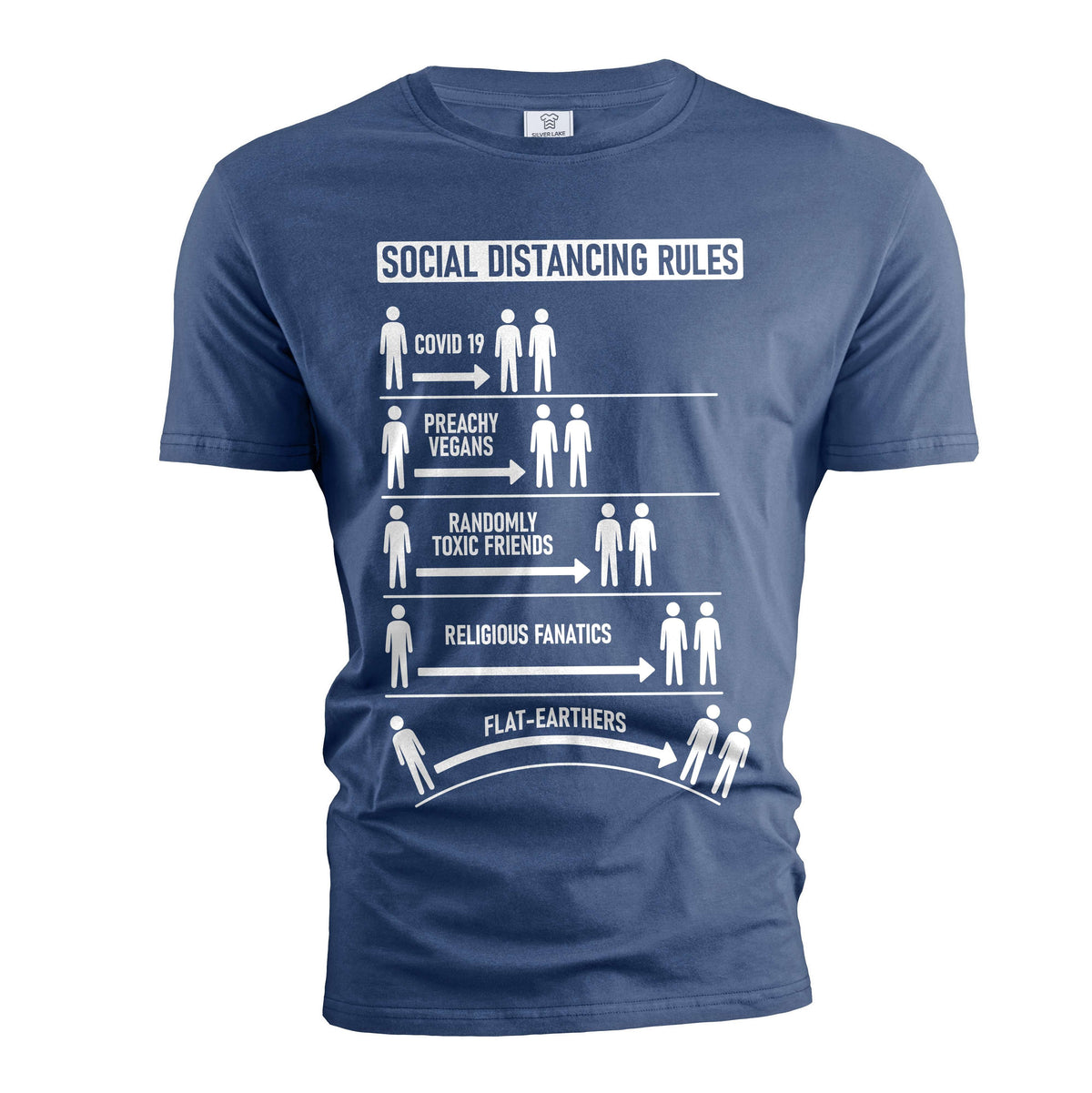 Men's Social distancing rules funny T-shirt humorous gift product image 2