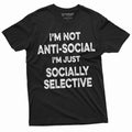 Men's Funny Anti-Social T-shirt Socially Selective product image 1