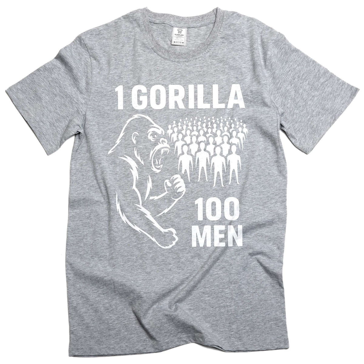 100 Men vs 1 Gorilla Internet Meme T-shirt Challenge tee product image 5