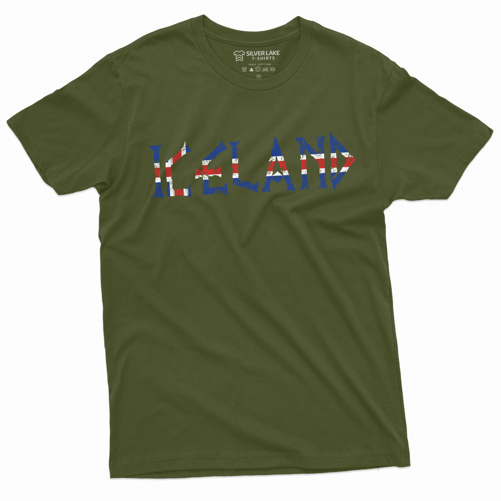 Iceland T-shirt Ísland Mens Womens Tee Icelandic Flag Coat product image 10