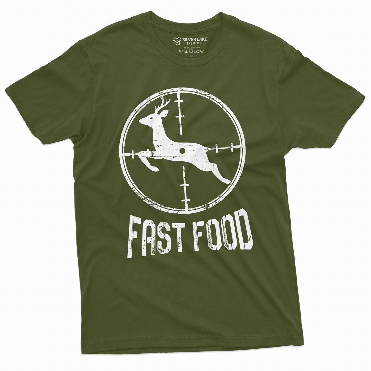 Men's Funny Fast Food Hunting Tee Shirt Deer Running Humor product image 10