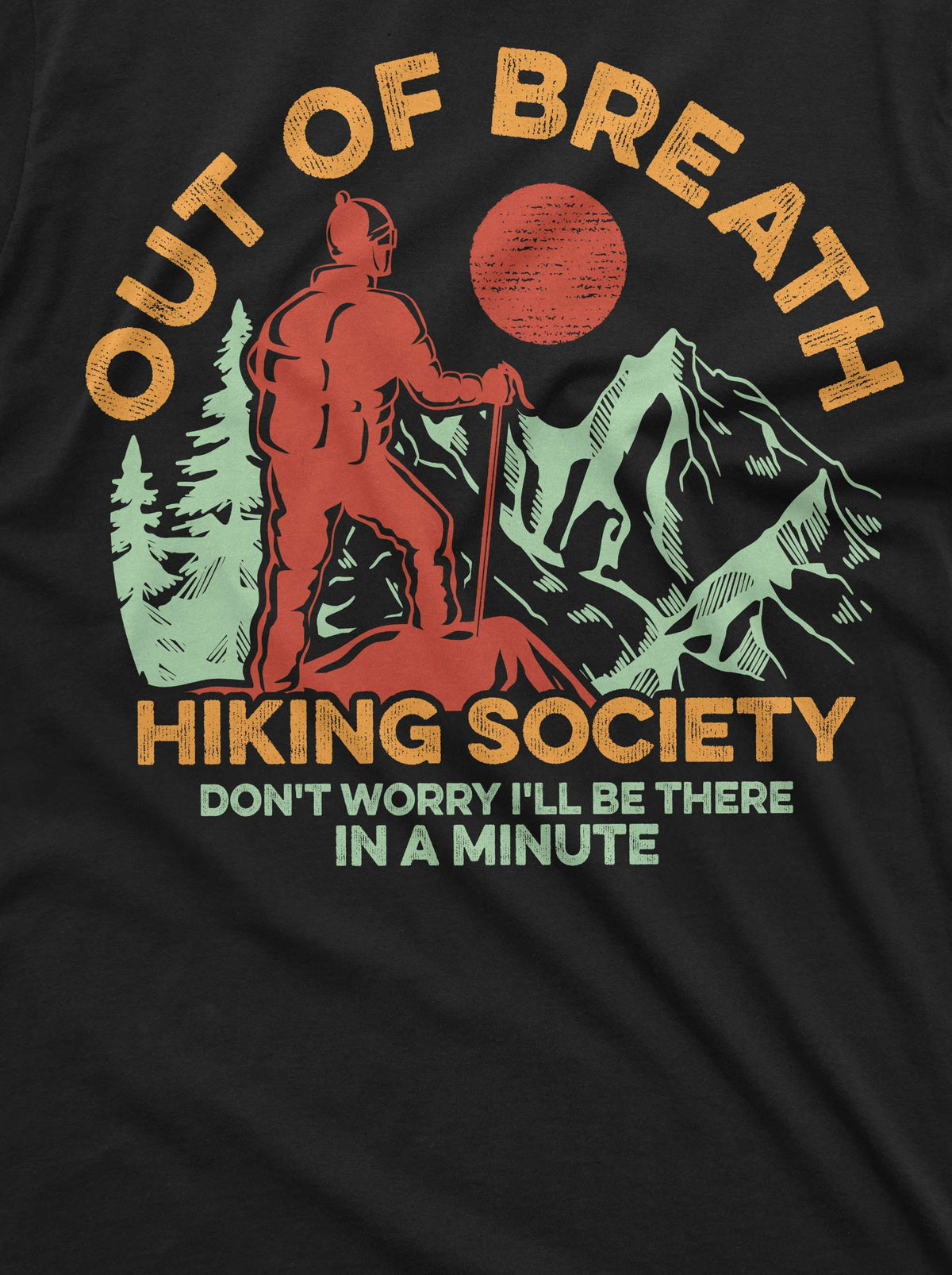 Out of breath hiking society T-shirt Hiker shirt nature tee product image 2