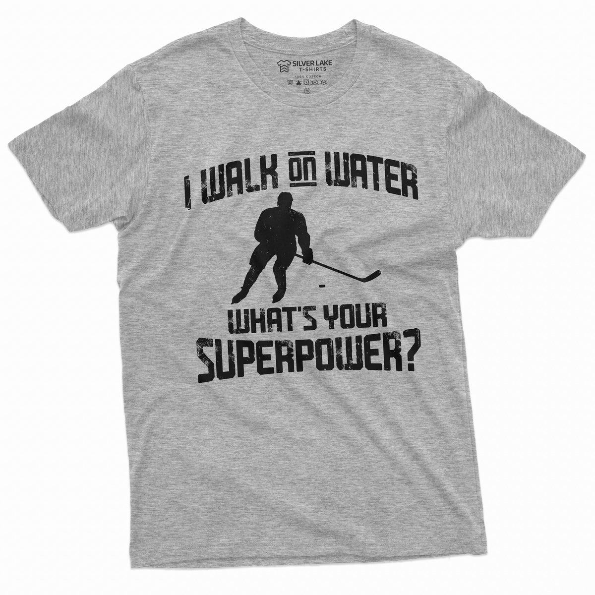 Men's Ice Hockey T-shirt Sports Funny Tee I can walk on product image 10