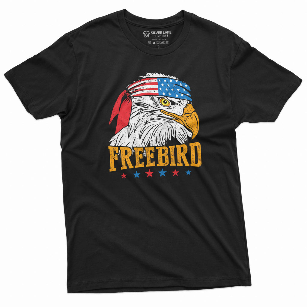 Men's 4th of July Patriotic T-shirt Eagle bandana cool product image 1