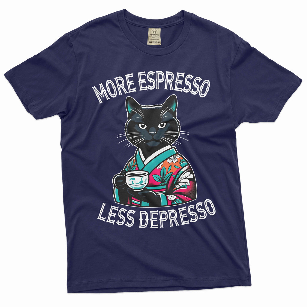 Funny Japanese Cat T-Shirt Espresso Depresso Shirt Humor product image 3