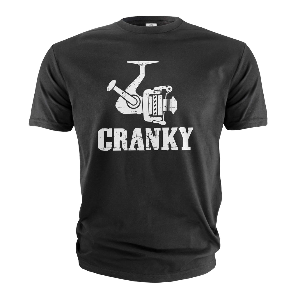 Men's Funny Fishing T-shirt Cranky reel papa dad grandpa product image 3