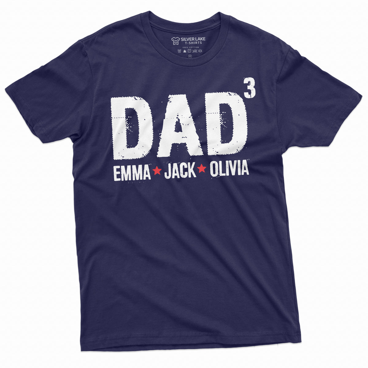 Men's Custom Dad T-shirt Father's Day Gift | Daughter Son product image 3