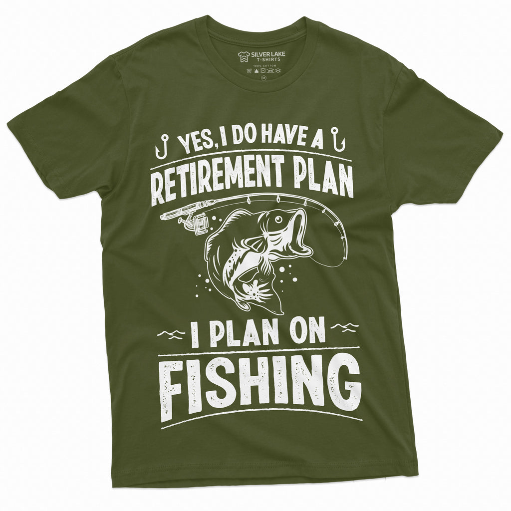 Retirement Plan Fishing T-shirt Mens Funny Retired Grandpa product image 10