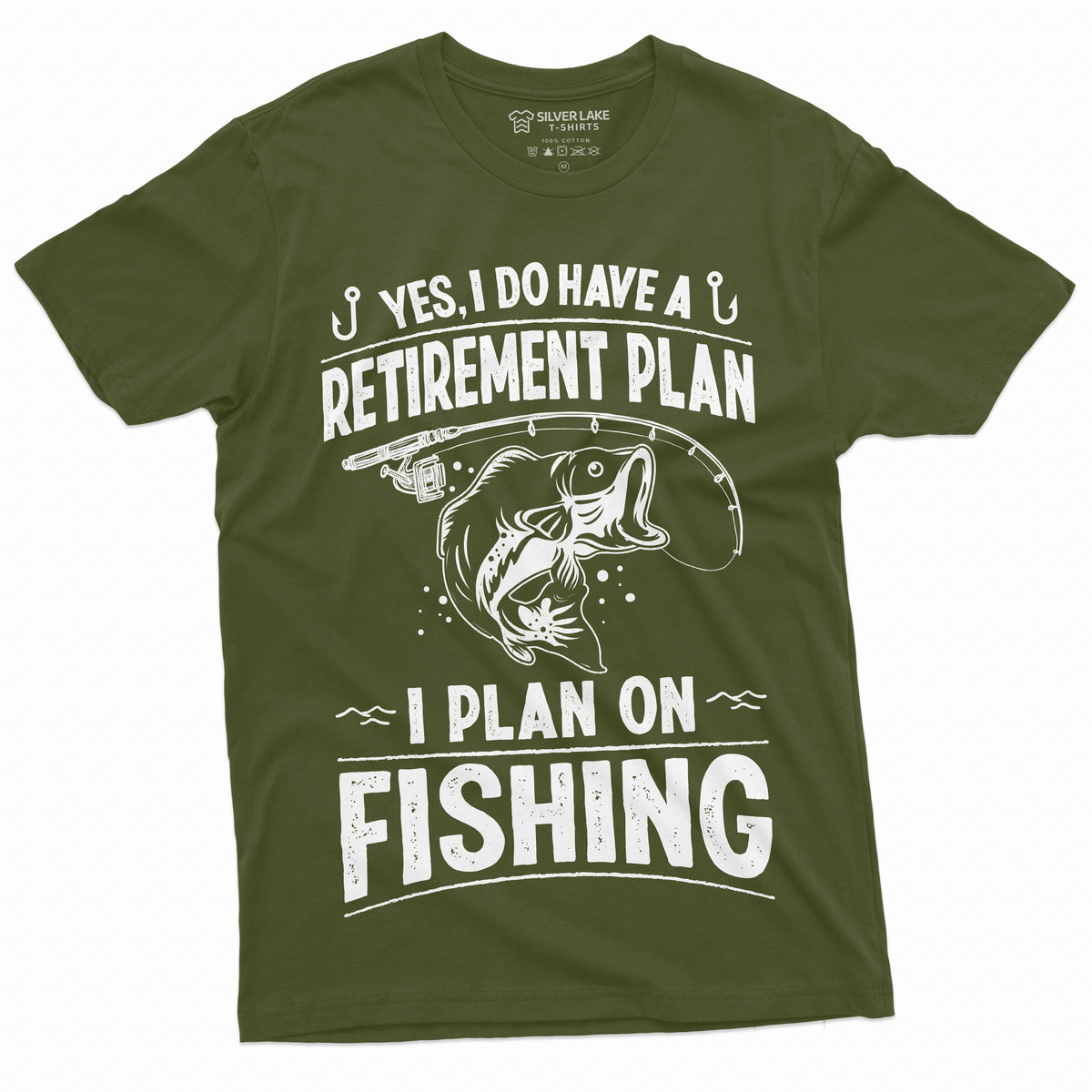 Retirement Plan Fishing T-shirt Mens Funny Retired Grandpa product image 10