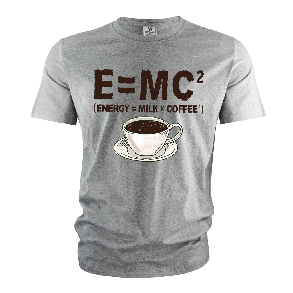 Funny Energy milk coffee science T-shirt Mass–energy product image 4