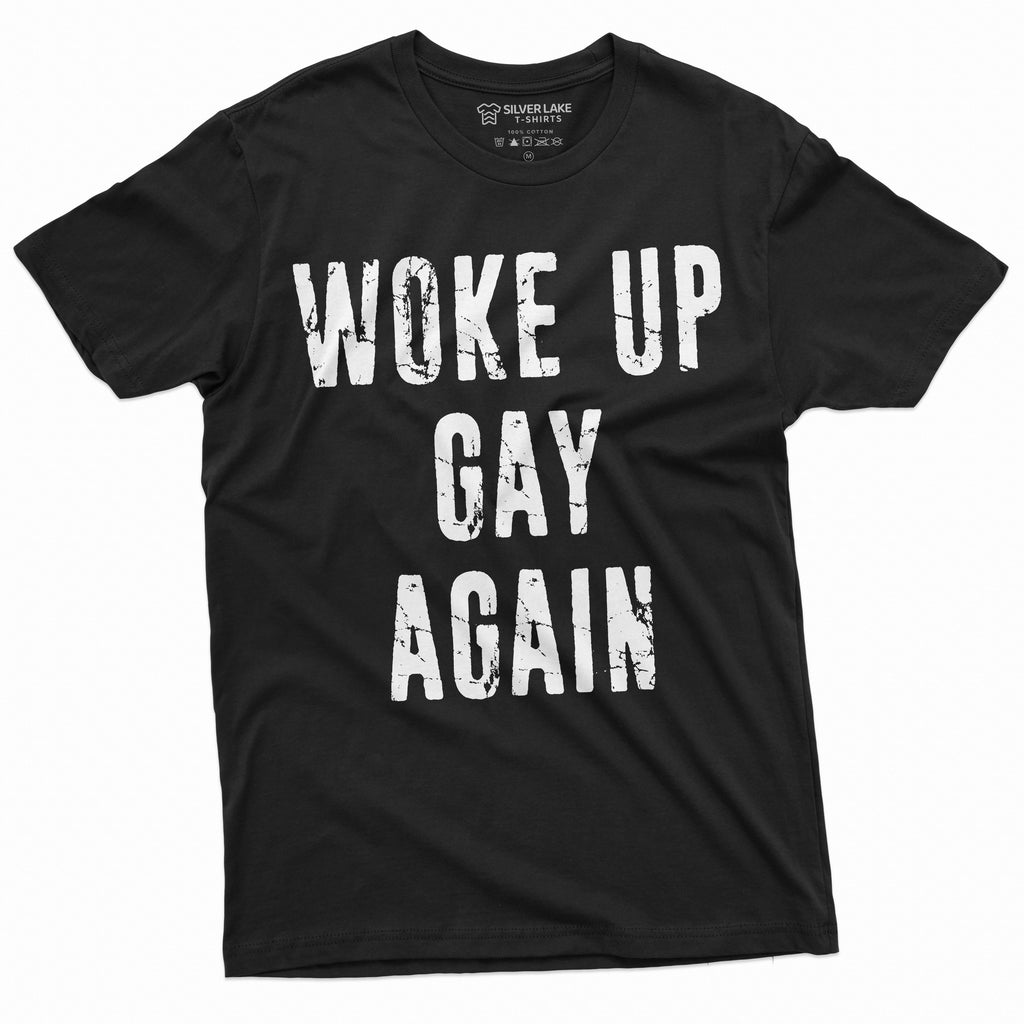 Men's Woke up Gay Again Funny LGBTQ Pride Month T-shirt product image 10