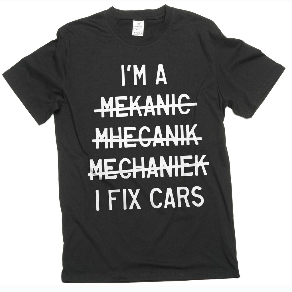 Men's funny mechanic T-shirt I fix cars garage papa dad product image 2