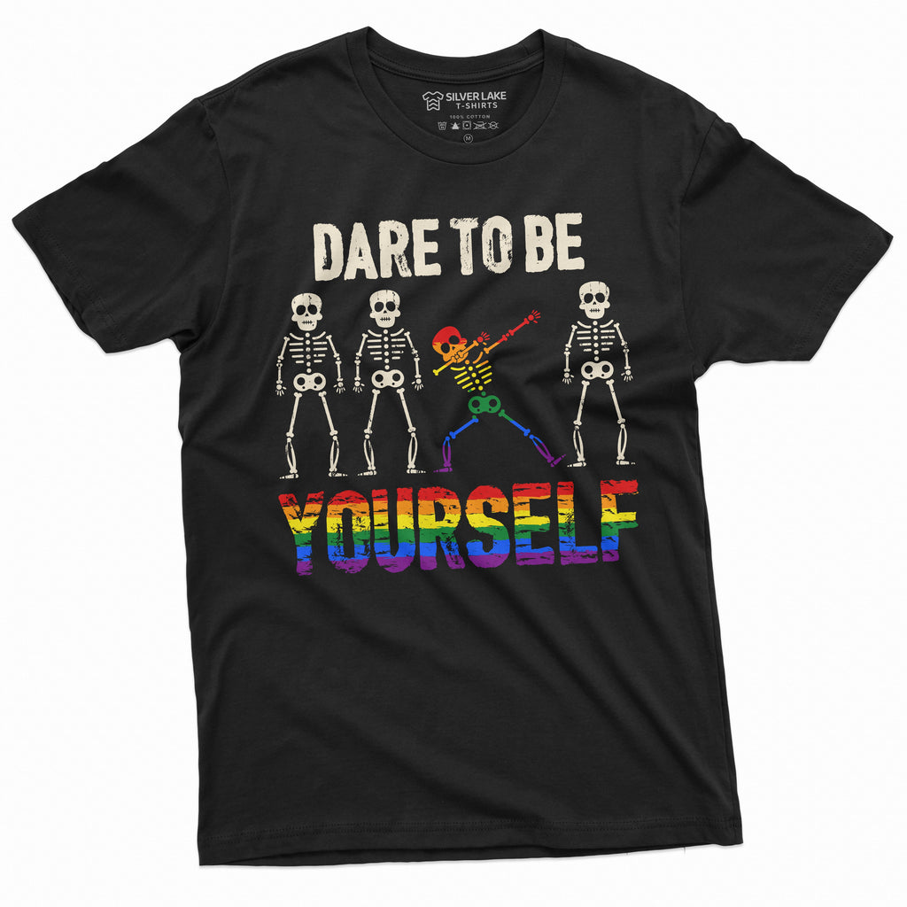 Dare to be yourself LGBTQ T-shirt Gay Lesbian Mens Womens product image 8