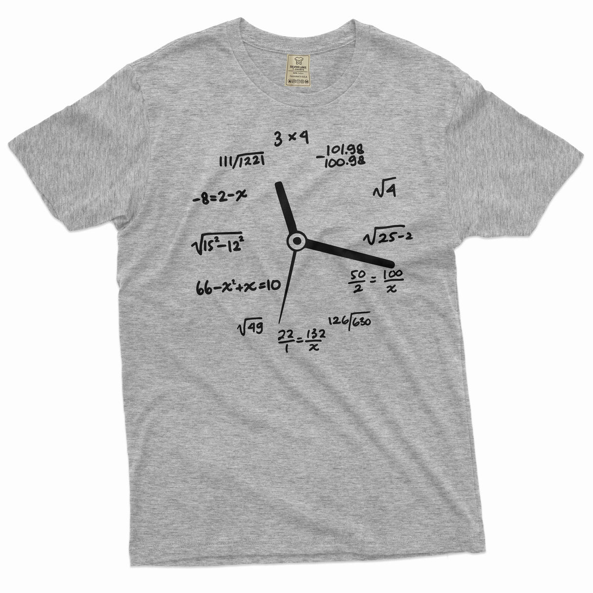 Math mathematics Clock T-shirt geek science school gift for product image 5